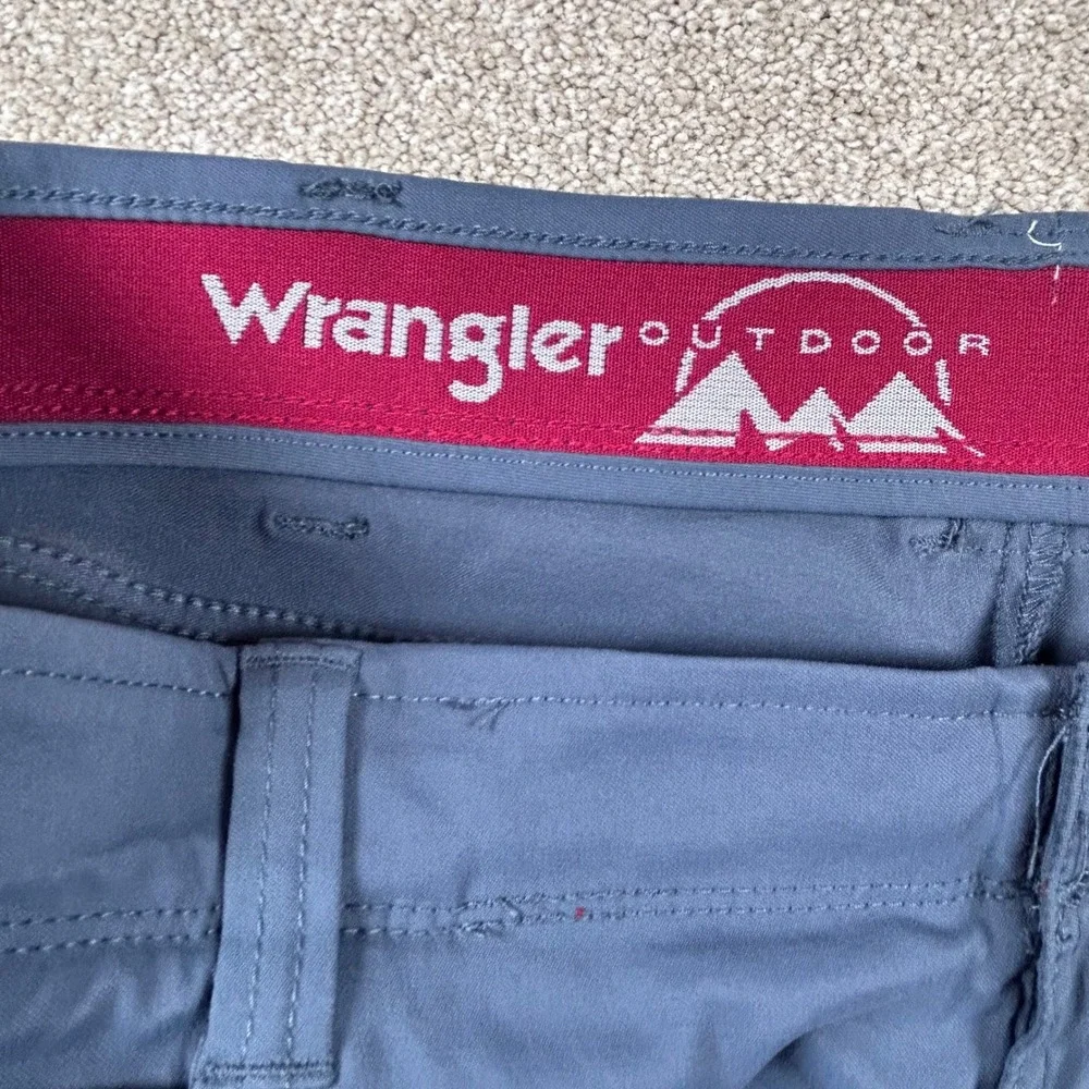 Wrangler Outdoor Mens Blue Straight Leg Hiking Cargo Pants NW780GL 38x32